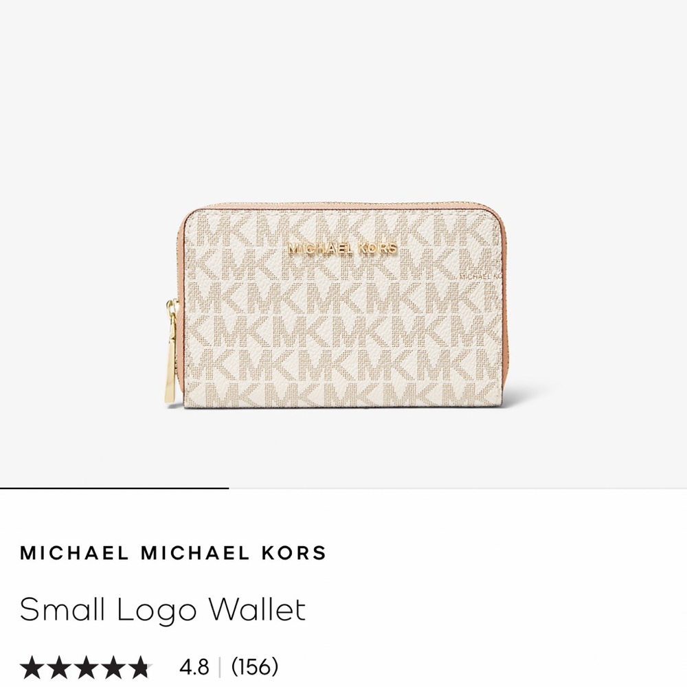 Michael Kors Logo Zip Wallet vanilla/soft pink